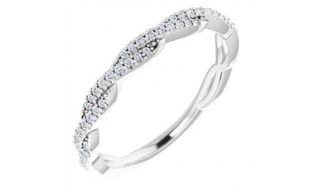 14K White 1/6 CTW Diamond Anniversary Band