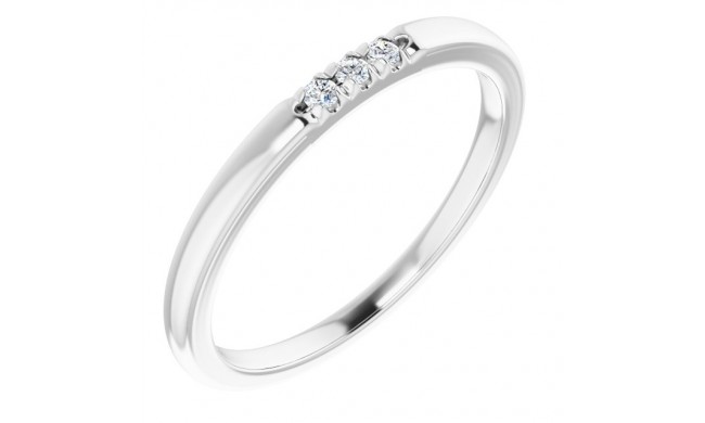 14K White .04 CTW Diamond Anniversary Band