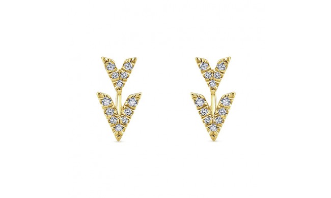 14k Yellow Gold Gabriel & Co. Diamond Stud Earrings