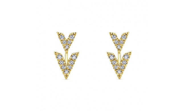 14k Yellow Gold Gabriel & Co. Diamond Stud Earrings