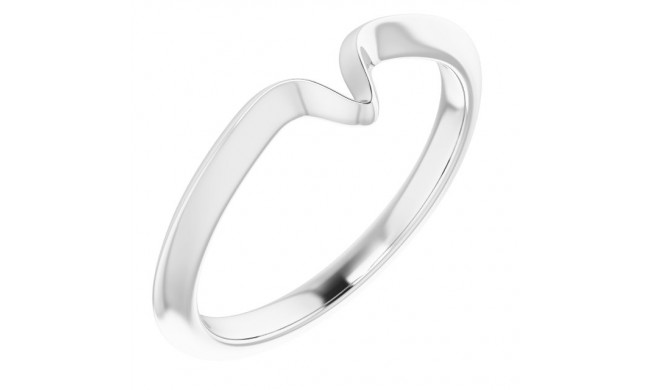 14K White Matching Band for 8x4 mm Ring