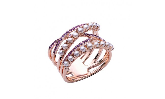 Imperial Pearl 14k Rose Gold Freshwater Pearl Ring