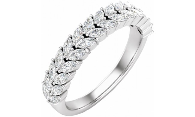 14K White 7/8 CTW Diamond Anniversary Band