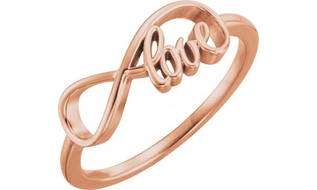 14K Rose Love Infinity-Inspired Ring