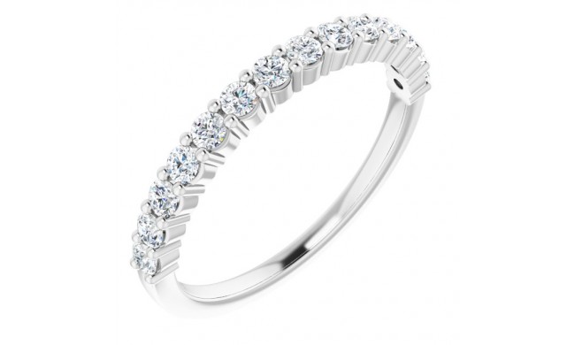 14K White 3/8 CTW Diamond Anniversary Band