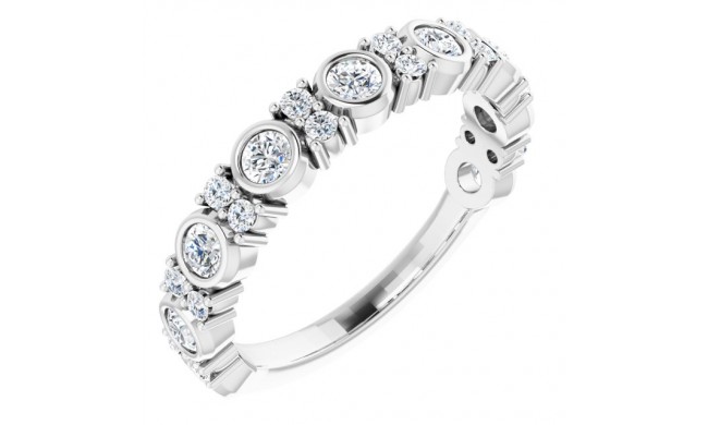 Platinum 3/4 CTW Diamond Anniversary Band