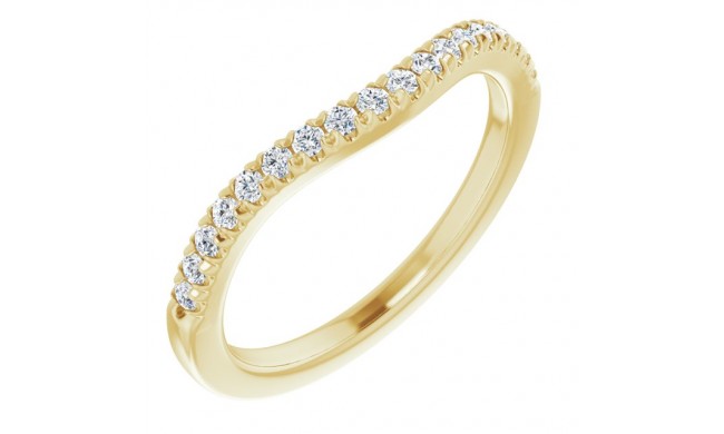 14K Yellow 1/4 CTW Diamond French-Set Matching Band