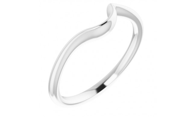 14K White Band for 5.2 mm Engagement Ring