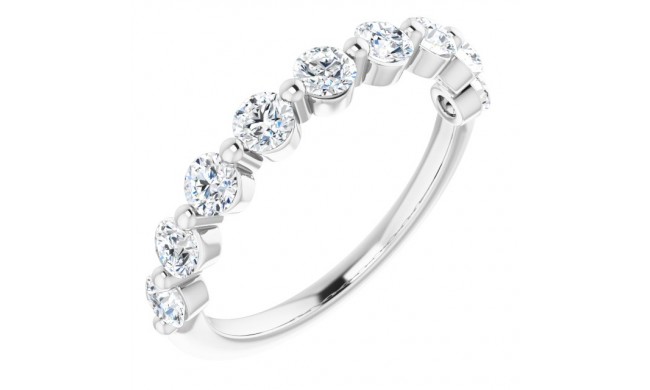 14K White 9/10 CTW Diamond Anniversary Band