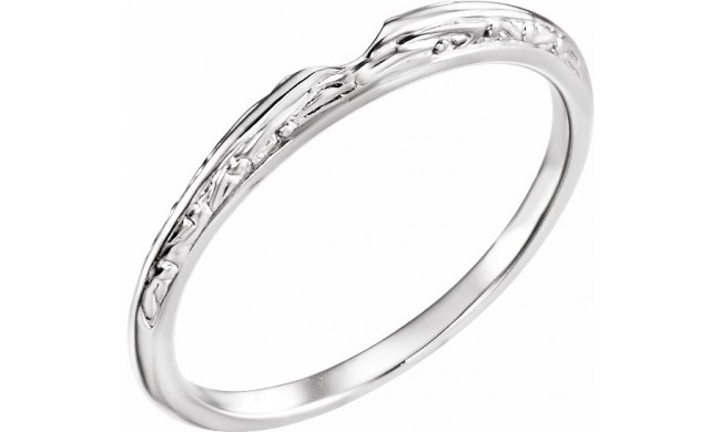 14K White Band for 4.1 mm Round Ring