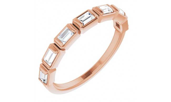 14K Rose 1/2 CTW Diamond Anniversary Band