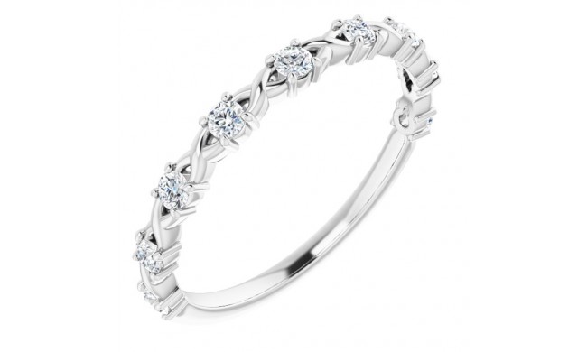 14K White 1/4 CTW Diamond Anniversary Band