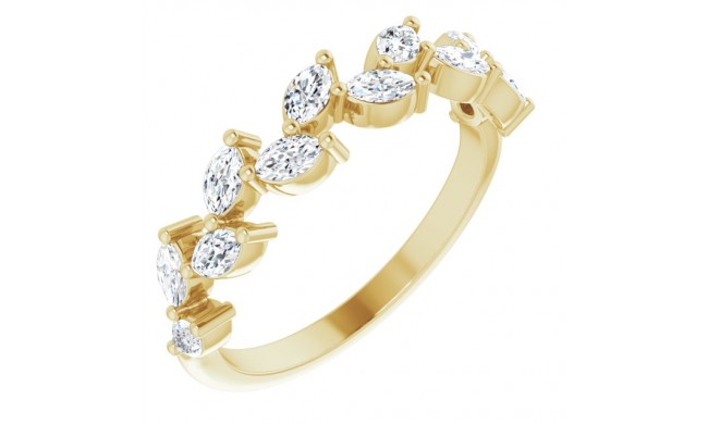 14K Yellow 5/8 CTW Diamond Anniversary Band