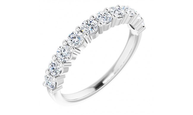 14K White 3/4 CTW Diamond Anniversary Band