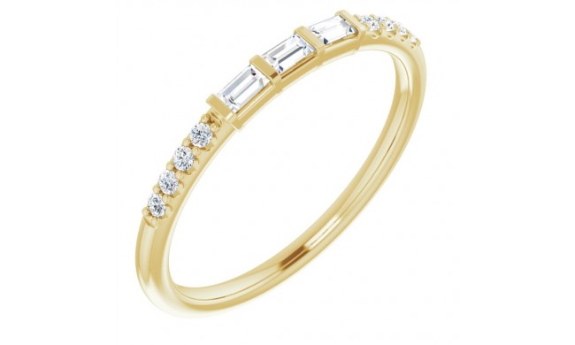 14K Yellow 1/6 CTW Diamond Anniversary Band