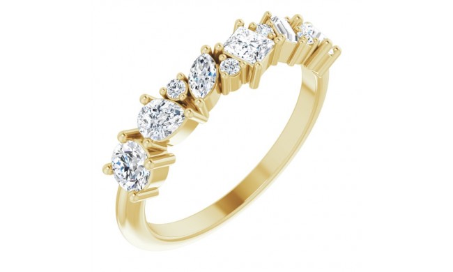 14K Yellow 7/8 CTW Diamond Anniversary Band