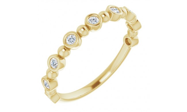 14K Yellow 1/5 CTW Diamond Anniversary Band