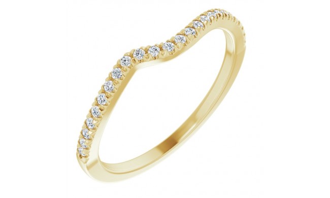 14K Yellow 1/10 CTW French-Set Matching Diamond Band