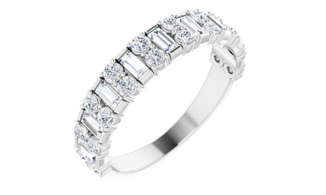 14K White 9/10 CTW Diamond Anniversary Band