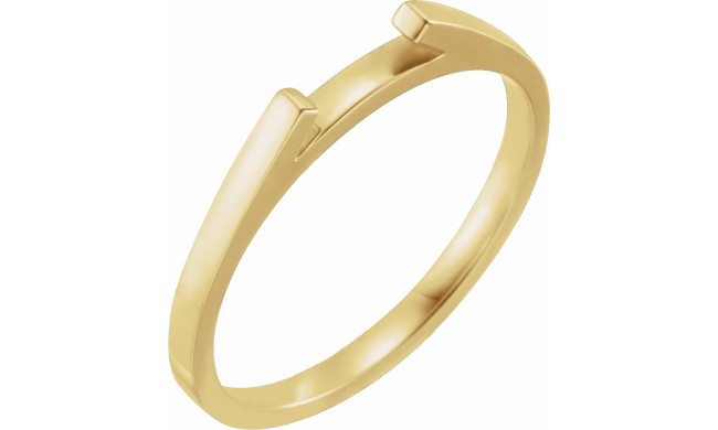 14K Yellow Matching Band for 6 mm Round Engagement Ring