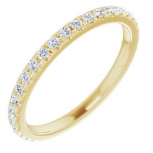 14K Yellow 3/8 CTW Diamond French-Set Anniversary Band