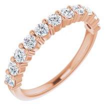 14K Rose 1/2 CTW Diamond Anniversary Band