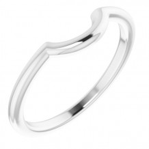 14K White Matching Band for 5.8 mm Engagement Ring
