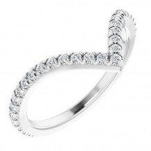 14K White 1/4 CTW Diamond Matching Band