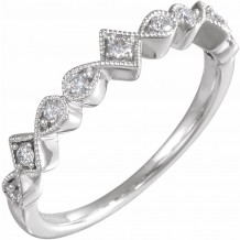 14K White 1/5 CTW Diamond Anniversary Band