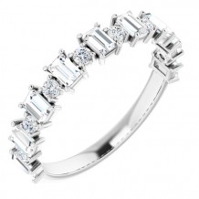 14K White 7/8 CTW Diamond Anniversary Band