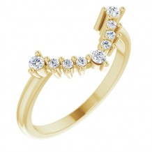 14K Yellow 1/6 CTW Diamond Matching Band