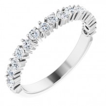 14K White 1/2 CTW Diamond Anniversary Band