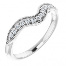 14K White 1/6 CTW Diamond Matching Band