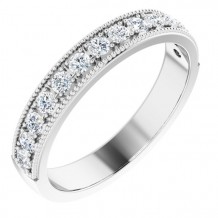 14K White 3/8 CTW Diamond Anniversary Band