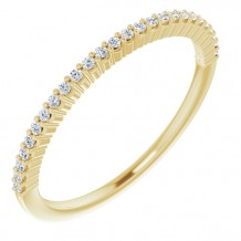 14K Yellow 1/8 CTW Diamond Anniversary Band