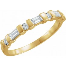 14K Yellow 3/8 CTW Diamond Anniversary Band