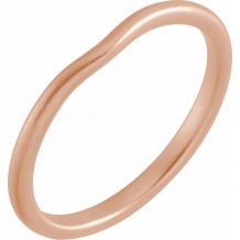 14K Rose Matching Band with Bead Blast Finish