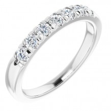 14K White 3/8 CTW Diamond Anniversary Band