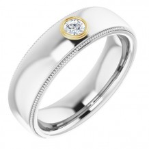 14K White & Yellow 1/6 CTW Diamond Ring