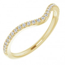 14K Yellow 1/6 CTW Diamond French-Set Matching Band