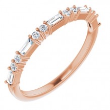 14K Rose 1/4 CTW Diamond Anniversary Band