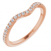 14K Rose 1/3 CTW French-Set Matching Diamond Band