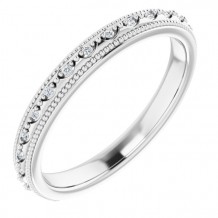 14K White .05 CTW Diamond Matching Band