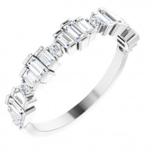 14K White 5/8 CTW Diamond Anniversary Band