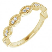 14K Yellow 1/8 CTW Diamond Anniversary Band