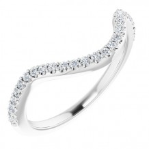 14K White 1/5 CTW Diamond Band