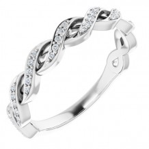 14K White 1/8 CTW Diamond Anniversary Band