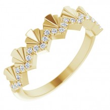 14K Yellow 1/6 CTW Diamond Vintage-Inspired Anniversary Band