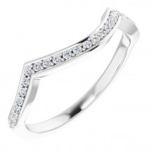 14K White 1/10 CTW Diamond Matching Band