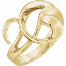 14K Yellow Freeform Ring